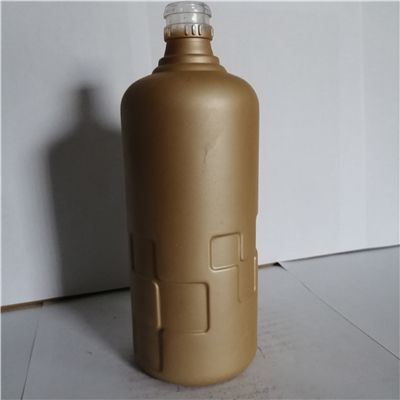 噴涂玻璃酒瓶500ml玻璃瓶