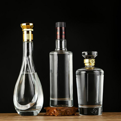 空酒瓶 白酒瓶 玻璃酒瓶 酒瓶電鍍噴涂絲印燙金 訂制酒瓶開(kāi)模