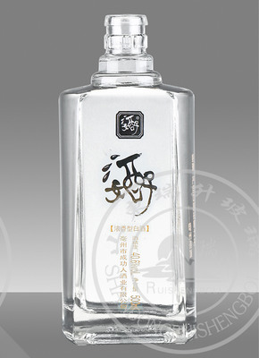 廠(chǎng)家直銷(xiāo)~玻璃酒瓶 高端大氣 玻璃工藝酒瓶 烤花酒瓶 噴涂酒瓶